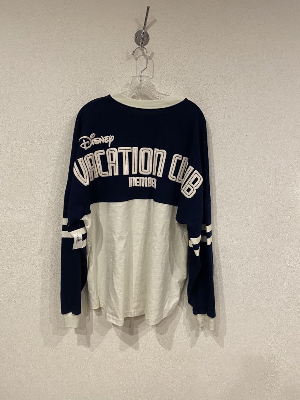 Disney Parks Spirit Jersey Shirt Womens XL Blue White Vacation Club Member Top